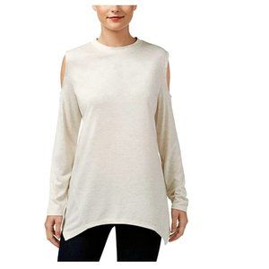 NWT Style & Co. Shark-Bite Blouse Ivory XL A2-585